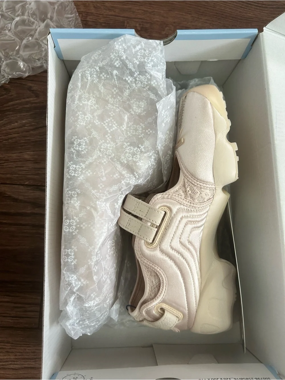 Nike Women's Pale Pink Cream Slip-On Sneaker with Hook-and-Loop Strap